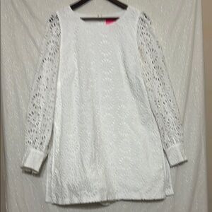 Lilly Pulitzer White Long Sleeve Romper. Size 14